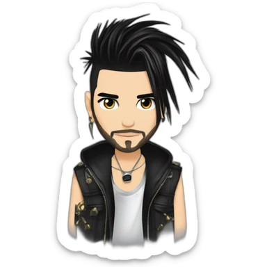 Bill Kaulitz Tokio hotel 2000s sticker