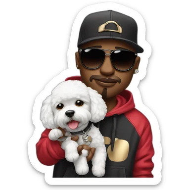 rappers whit bichon sticker