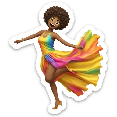 Chica bailando sticker
