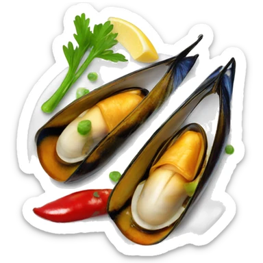 Chilli Mussels sticker