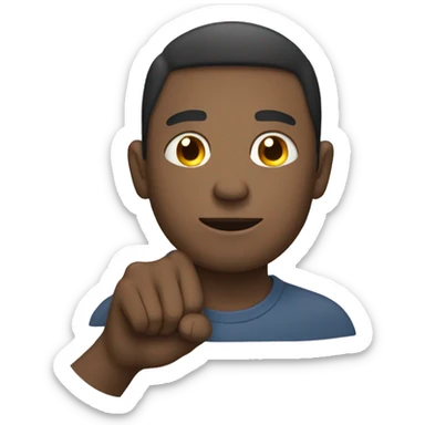 Homme en levant une mains en lair sticker