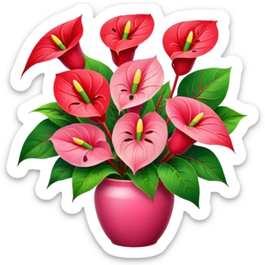 orchidee - sonnenblume - anthurienstrauss - ohne blumenvase, ohne blumentopf sticker