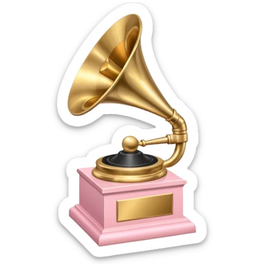 light pink Grammy trophy sticker
