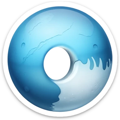 gradient pluto planet with ring sticker