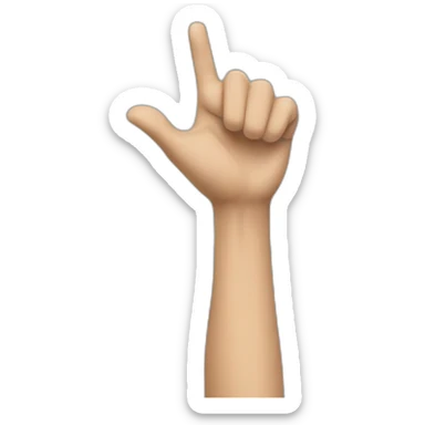 arm raise on front sticker