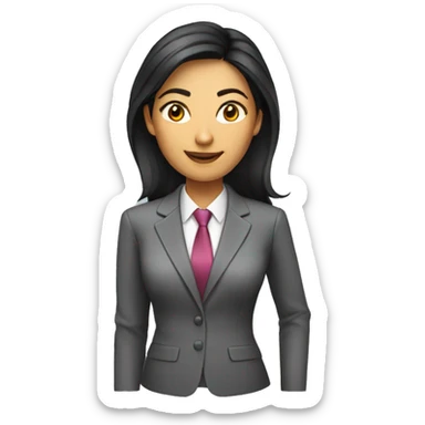 asian indian female executive sticker
