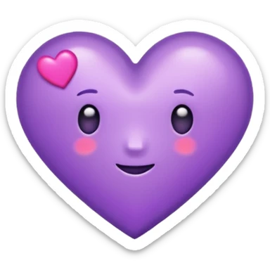 word bitch in purple, with a heart for the dot in the i sticker