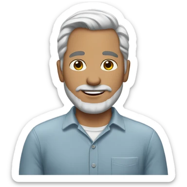 a white man, with beard and grey hair is now a dad  sticker