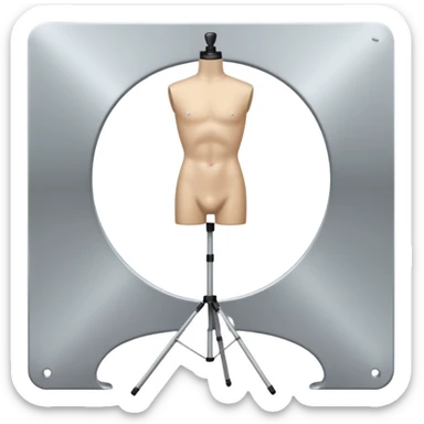  mannequin torso for male on tripod sticker