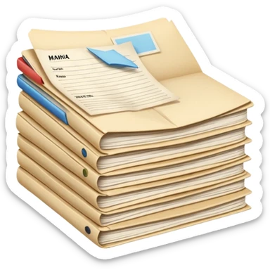 A group of files stacked on each other sticker