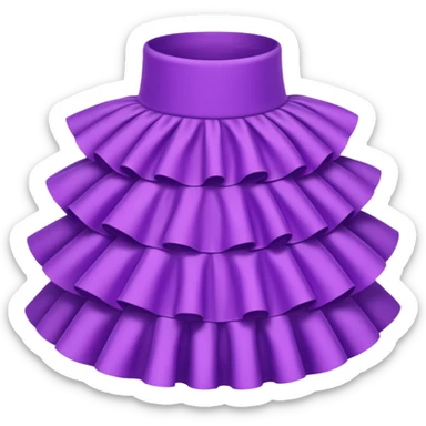 Neon purple ruffles sticker