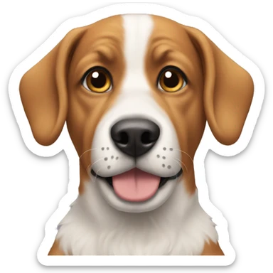 Dog wearing Jodie sticker