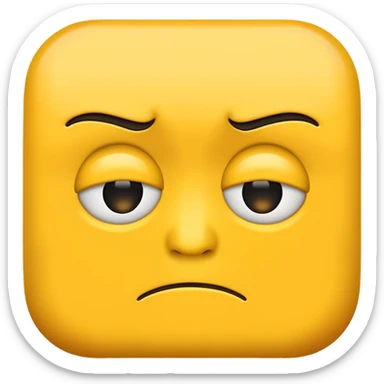 sad face emoji with green background and frowning mouth sticker
