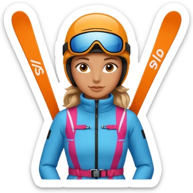 Woman Skiing, Matterhorn sticker