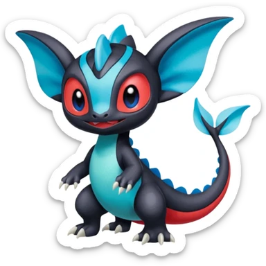 Meloetta-Salamence-Stitch-Toothless-Fakémon-creature-hybrid sticker