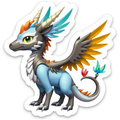 Meloetta-MLP-Wargreymon-Dutch-Angel-Dragon-Silvally-Kyurem-Trico-Pokémon-Digimon-Fakémon-fusion-hybrid-creature sticker