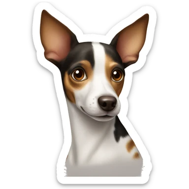 Rat terrier with brown spots sticker