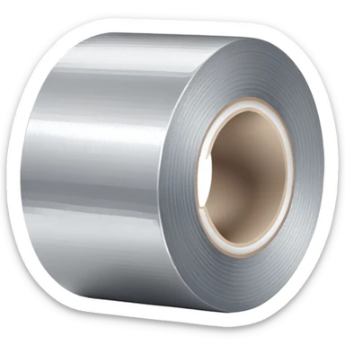 A roll of silver duct tape sticker