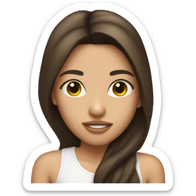 brunette tan girl kissing white brunette man sticker