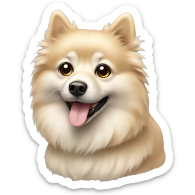small beige spitz sticker