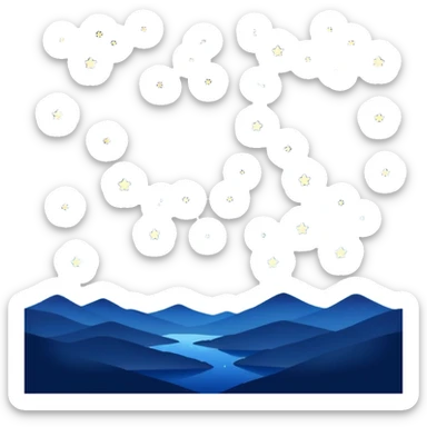 night sky with stars sticker