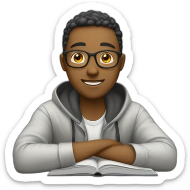 a person who wants to study sticker