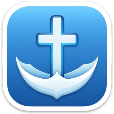 Blessed - simple font blue sticker