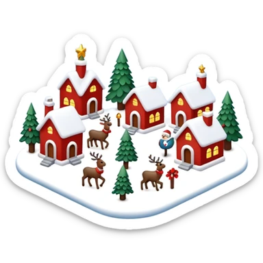 christmas village sticker