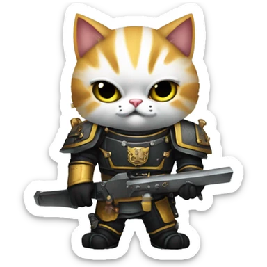 Warhammer 40k cat warrior sticker