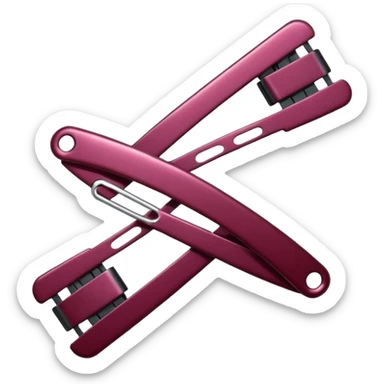 burgundy hairclips sticker
