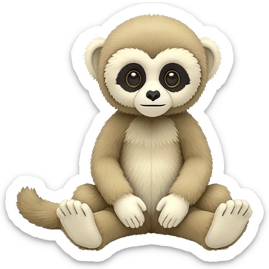jellycat style stuffed animal: lar gibbon sticker
