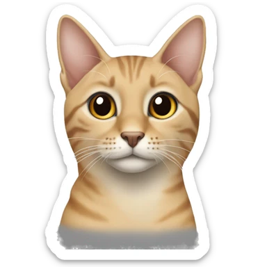 turunculu beyazl arabian mau kedisi sticker