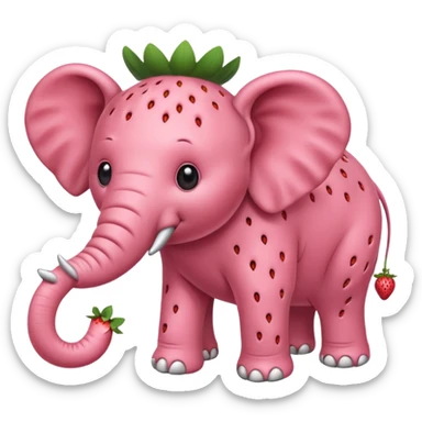 Strawberry elephant de steal a brainrot  sticker