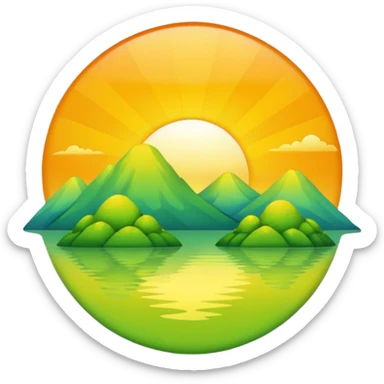 Chartreuse sunset sticker
