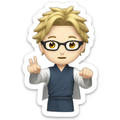 Satoru gojo qui fait un pouce sticker