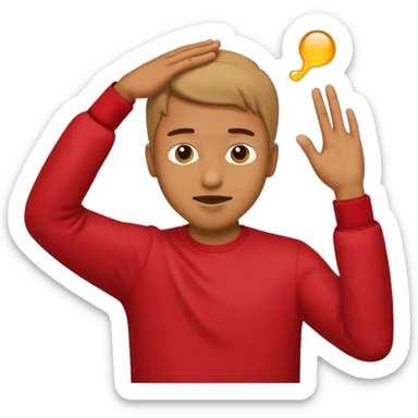 Un gars qui fait un dab. Mais avec le style des emojis apple sticker