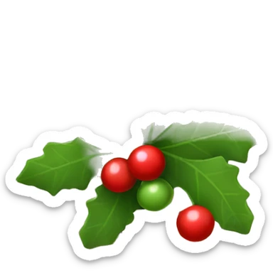 mistletoe with sniw sticker