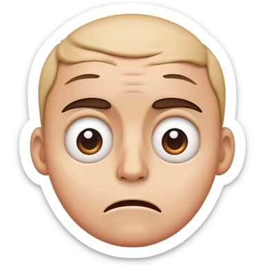 I need like a crashed out face emoji , like they are bewildered  sticker