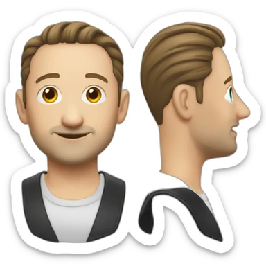tim robinson slicked back hair sticker