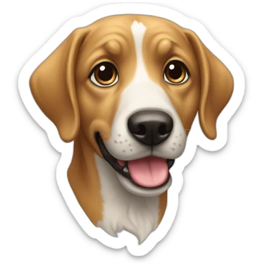 Un chien qui fait caca sticker