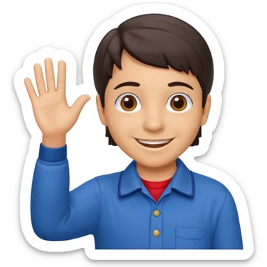 kiko del chavo del 8 saludando con camisa completa sticker