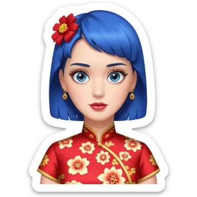 Katy Perry, wearing cheongsam sticker