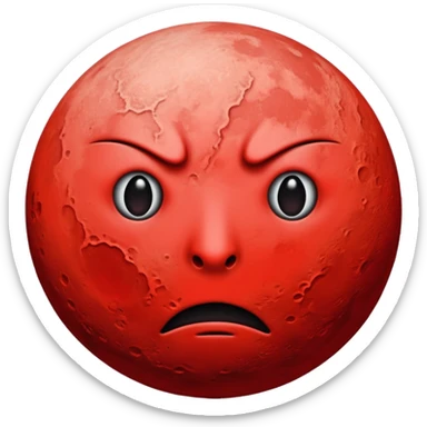 a red moon with no face just pure terror  sticker