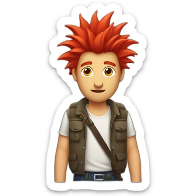 red-spiked-haired-guy sticker