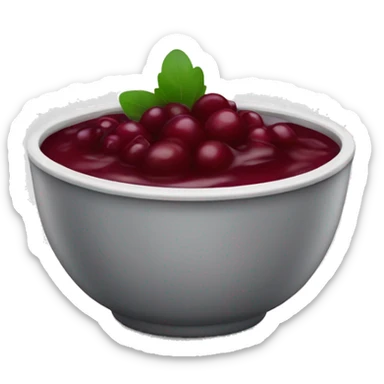 Cranberry sauce in a bowl sticker