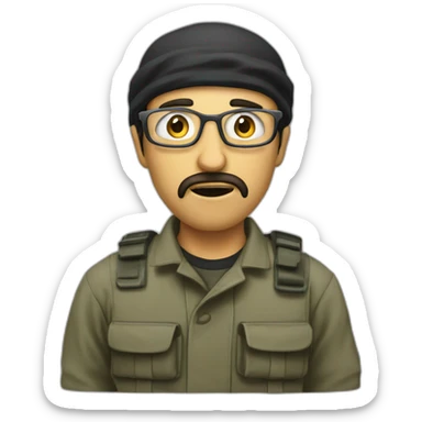 the creator of this tool being stunned by terrorists sticker