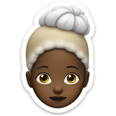 Black baby with white aunt  sticker