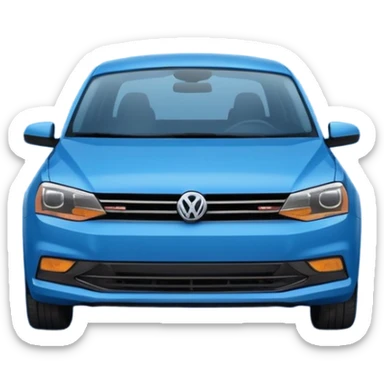 A **simple emoji-style icon** of a **blue multipocket folder**, clean and minimal, with **layered inner tabs**, subtle shading, and a **small blue Volkswagen Jetta car symbol** on the front.
 sticker