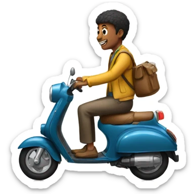 Lololoshka rides a scooter sticker