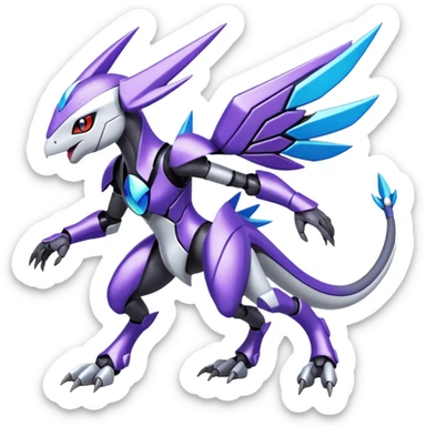 Meloetta-Latias-Wargreymon-Protogen-Pokémon-Digimon-Fakémon-fusion-hybrid-creature sticker